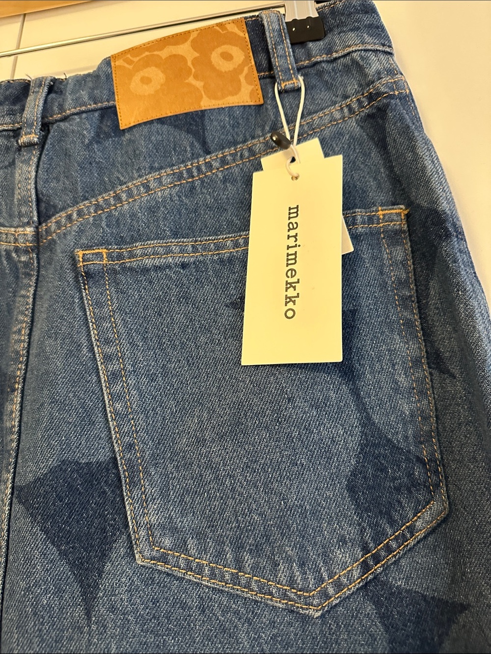 Marimekko Unikko A-Line denim Skirt - Picture 4 of 9